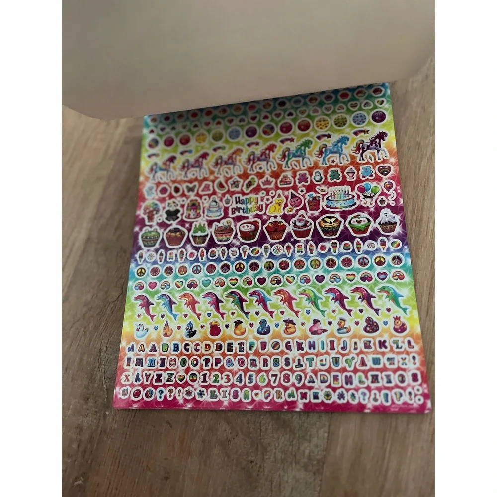 Lisa Frank Sticker Pad Over 750 Stickers Play Scenes Dolphin Rainbow Vintage Y2K